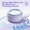Waxfans Face Waxing Kit for Women-Eyebrow Wax Kit with USB Mini Wax Pot,Facial Hair Removal for Sensitive Skin,mini wax kit with 100g Facial wax beads,for Eyebrow Lip Bikini,6 Weeks Smooth(Purple) view 2