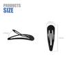 10 Pack Black Hair Clips, 2 Inch Flat Hair Clips Hair Accessories for Women (Black) view 2
