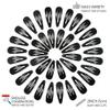 10 Pack Black Hair Clips, 2 Inch Flat Hair Clips Hair Accessories for Women (Black) view 3