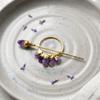 Handmade Amethyst Hair Slide Minimalist Hair Stick for Bun Unique Wedding Hair Jewelry (Rose Gold Plated) view 3