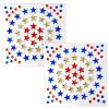 114Pcs 4th of July Star Face Gems Patriotic Star Face Jewels Self-Adhesive Red Blue Stars Jewel Stickers Face Rhinestones Stickers Women Independence Day Accessories for Face, Body, Hair view 1