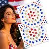 114Pcs 4th of July Star Face Gems Patriotic Star Face Jewels Self-Adhesive Red Blue Stars Jewel Stickers Face Rhinestones Stickers Women Independence Day Accessories for Face, Body, Hair view 2