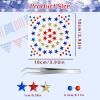 114Pcs 4th of July Star Face Gems Patriotic Star Face Jewels Self-Adhesive Red Blue Stars Jewel Stickers Face Rhinestones Stickers Women Independence Day Accessories for Face, Body, Hair view 3