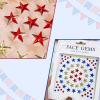 114Pcs 4th of July Star Face Gems Patriotic Star Face Jewels Self-Adhesive Red Blue Stars Jewel Stickers Face Rhinestones Stickers Women Independence Day Accessories for Face, Body, Hair view 4