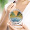 VstaDank Poppies Field Yellow Brick Road Compact Mirror for Purse 1X/2X Magnifying Travel Makeup Mirrors Ultra Slim Small Pocket Mirror Portable Folding Travel Mirrors Gift for Mom Friend Sister Wife view 4