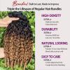 Beaushine 15A Ombre Burmese Curly 1 Bundle Human Hair 16 Inch, 3 Tone Chestnut Brown Color 3C4A Deep Water Wave with Spiral Curly Ends, 100% Raw Curly Human Hair Double Weft Full Natural Look view 3