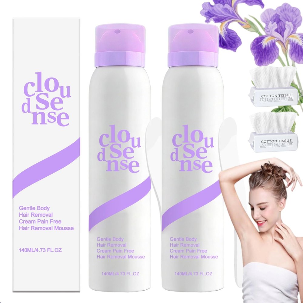 Sonipure Hair Removal Spray, Espuma Para Depilar, Hair Removal Cream for Sensitive Skin Fast-Acting, With Aloe & Hyaluronic, Bikini Pain-Free Acid Spray Depilatory (Spray*2)