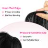 REECHO Human Hair Clip-in Hair Volumizer - Short Thick Hairpieces for Extra Volume, Easy Clip-in Extensions for Thin & Fine Hair Natural Black 8 Inch(Pack of 1) view 3