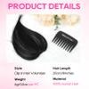 REECHO Human Hair Clip-in Hair Volumizer - Short Thick Hairpieces for Extra Volume, Easy Clip-in Extensions for Thin & Fine Hair Natural Black 8 Inch(Pack of 1) view 4