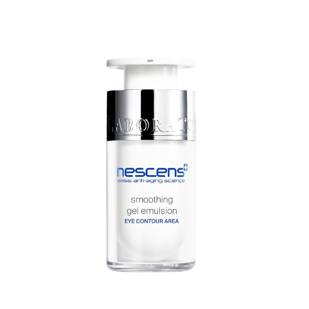 Nescens Smoothing Gel Emulsion Eye Contour Treatment Lightweight Deep Lasting Hydrating Under Eye Gel for Puffiness Dark Circles & Fine Lines Morning & Night Eye Care for Smooth Alluring Skin 15ml