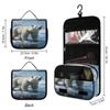 NHSGDUA Polar Bear Ice Travel Toiletry Bag for Women & Men, Makeup Bags with Hook And Multiple Pockets, Cosmetic Case for Bathroom Shower view 2