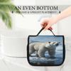 NHSGDUA Polar Bear Ice Travel Toiletry Bag for Women & Men, Makeup Bags with Hook And Multiple Pockets, Cosmetic Case for Bathroom Shower view 3