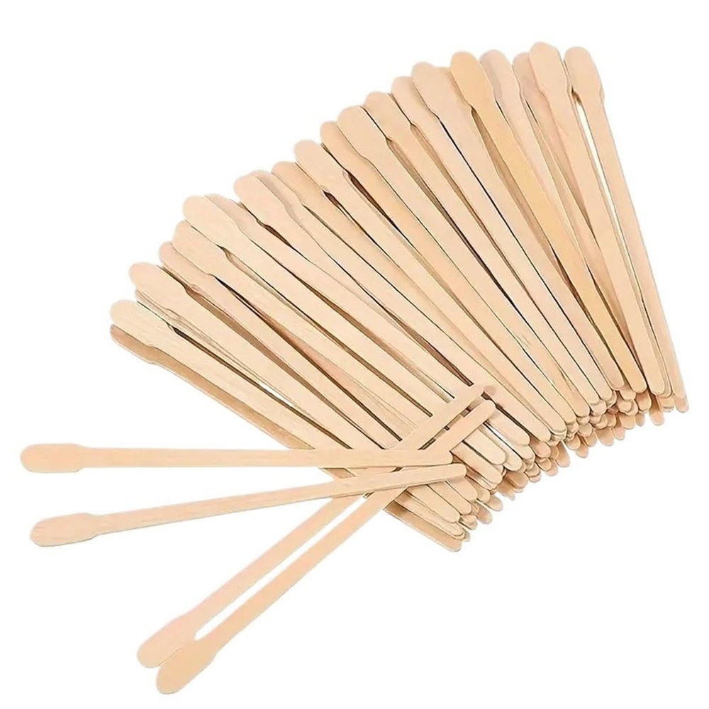 Wooden Wax Sticks 1000PCS Wooden Waxing Sticks - For Eyebrows Gentle Hair Removal Bamboo
