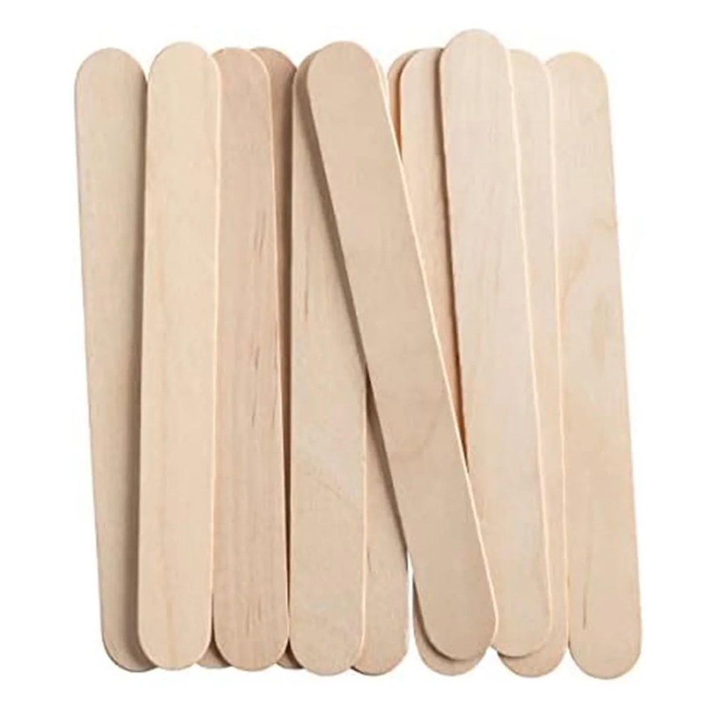 Wooden Wax Sticks [500 Count] 3.6 Inch Wooden Multi-Purpose Popsicle Sticks, Craft, Ice Cream, Wax, Waxing, Tongue Depressor Wood