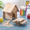 Wooden Wax Sticks [500 Count] 3.6 Inch Wooden Multi-Purpose Popsicle Sticks, Craft, Ice Cream, Wax, Waxing, Tongue Depressor Wood view 2