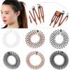 Yiodauh Stretch Comb Headband 20pcs Flexible Plastic Comb Hair Band For Makeup Bath Clip with Rhinestone Travel Elastic Accessories(Color04) view 2