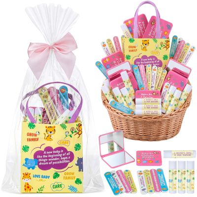 Qunclay 12 Set New Mom Gift Kit Bulk, Safari Animals Baby Shower Favors