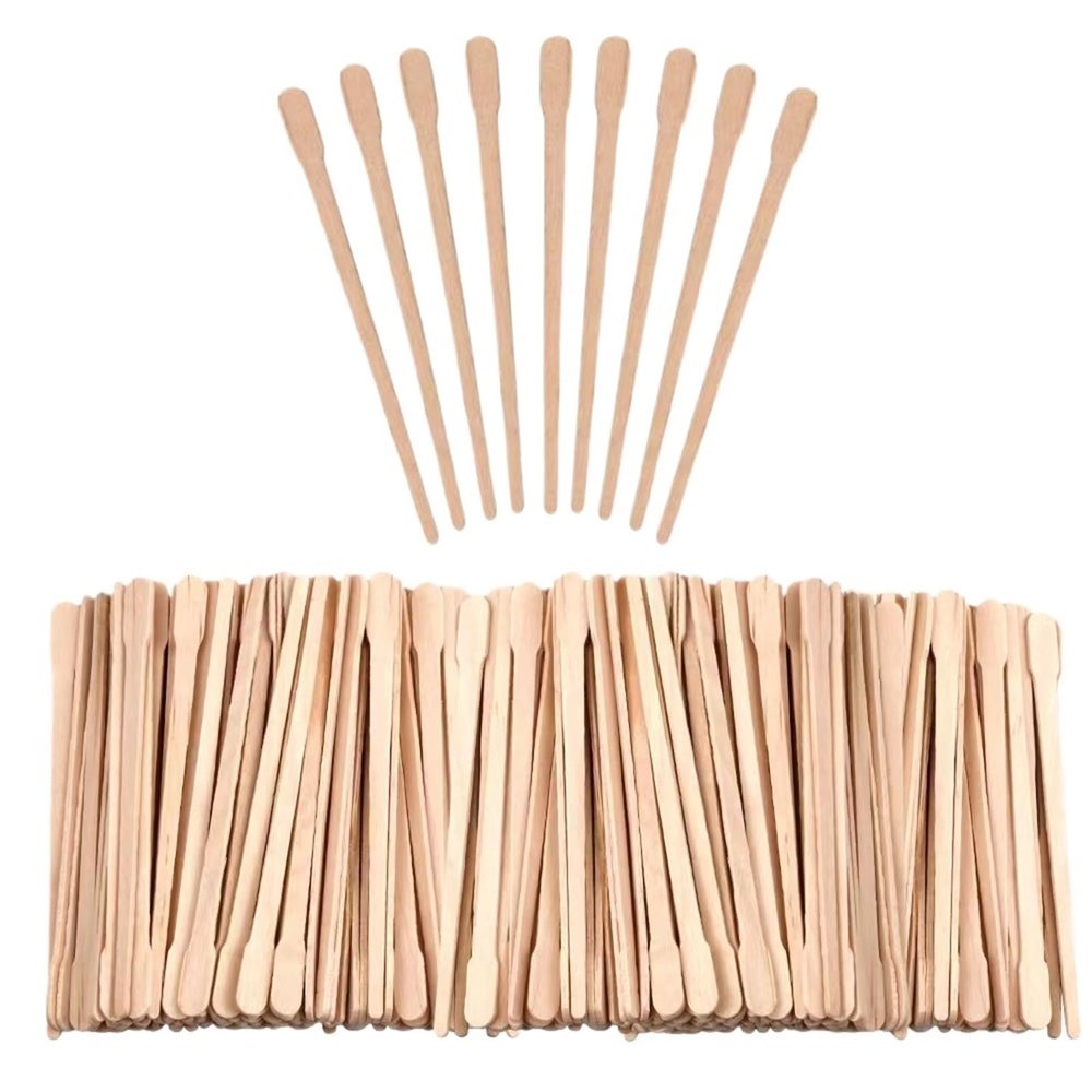 Small Waxing Sticks 500PCS Beauty Tool Woman Wooden Hair Removal Stick Disposable Depilation Spatula Wax Sticks Wood Face Eyebrows Waxing