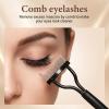3 Pcs Eyelash Separator Comb, Metal Eyelash Brush Eye Lash Separator Tool, Metal Eye Lash Comb Eyebrow Brush Combs With Cover for Women view 4