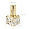 SOESFOUFU 4pcs Mini Spray Perfume Atomizer 10ml Glass Cube Gold view 2