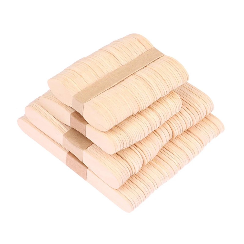 Small Waxing Sticks 300Pcs Wax Waxing Disposable Sticks Wood Tongue Depressor Spatula Woman Wooden Body Hair Removal Sticks Beauty Toiletry Kits(ColorA3)