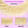 Xddnamei One Bundle Human Hair 28 Inch Jerry Curly Wave Human Hair Single Bundle 100g/Pc 613 Blonde Unprocessed Brazilian Virgin Quick Weave Hair Bundle for Black Women view 4