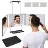 LADETTO 3 Way Mirror with Lights & Shelf for Self Hair Cutting Rechargeable view 1