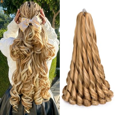 French Curl Braiding Hair Close to Crochet Human Hair 24 Inch SP27/613