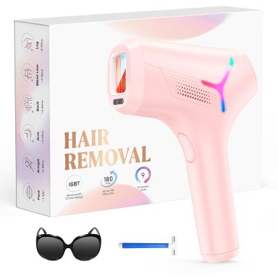 LYSMOSKI Laser Hair Removal for Women and Men, At-Home IPL Hair Removal Device with 5.2 cm Treatment Window, Nearly Painless, Visible Results in 2 Weeks, Full Body Treatment in 8 Minutes,Pink