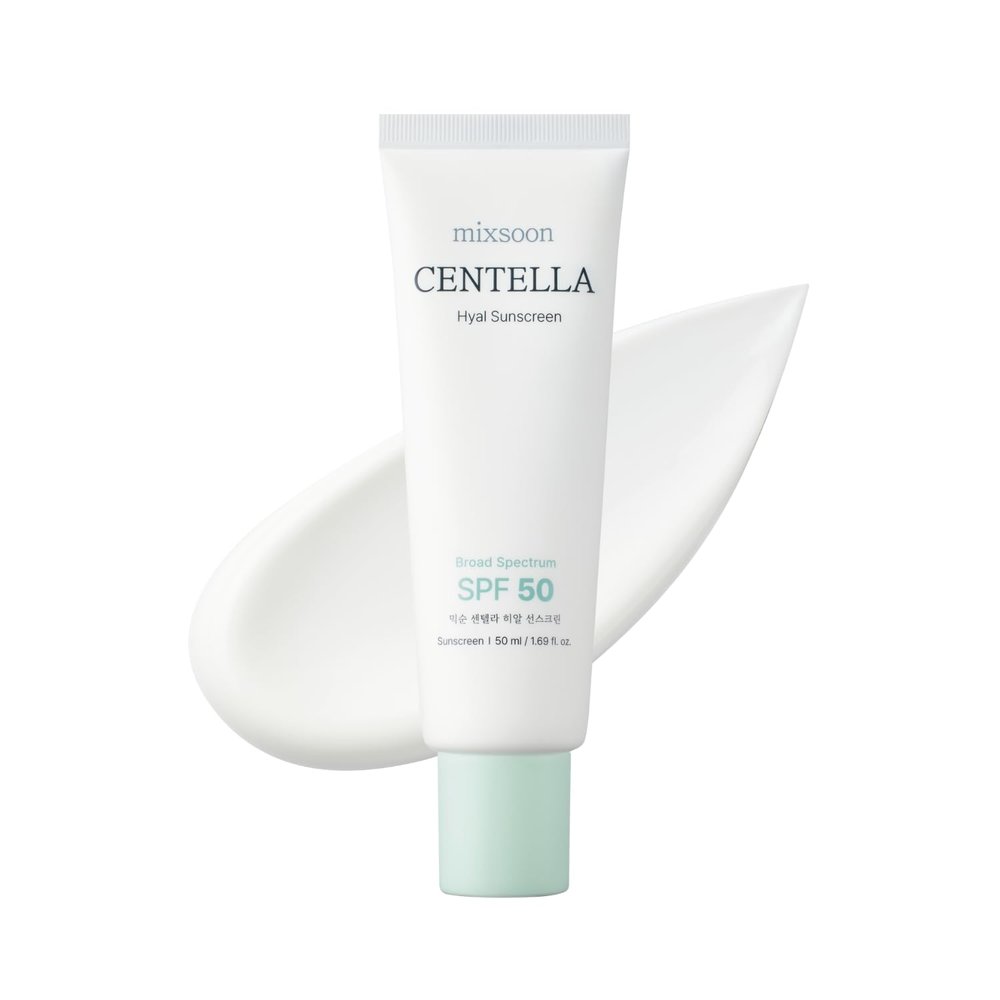 mixsoon Centella Hyal Sunscreen 50ml Soothing Comfort Matte Finish Sunscreen SPF 50 PA, Designed for Daily Comfort, Lightweight Hydrating, Non Greasy, No White Cast, For Sensitive Skin