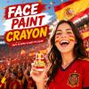 Spain World Cup Face Paint Stick,Red Yellow and Red Spain Soccer Fan Flag Face Body Paint Crayon,Sweatproof & High Pigment for Football,Rugby,Softball,Baseball view 3