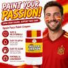 Spain World Cup Face Paint Stick,Red Yellow and Red Spain Soccer Fan Flag Face Body Paint Crayon,Sweatproof & High Pigment for Football,Rugby,Softball,Baseball view 4