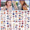 120PCS 4th of July Temporary Tattoos, Gold Fourth of July Tattoos Temporary Individual, American Flag Patriotic Red White and Blue, USA Glow Party Favors for Independence Day, Memorial Day, Labor Day view 2