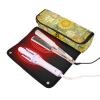 HXshaoye Hair Tools Travel Bag and Heat Resistant Mat Large Hair Straigheners Travel Case for Flat Iron Hot Tools and Haircare Accessories Western Boho Leopard Sunflowers Cactus view 2