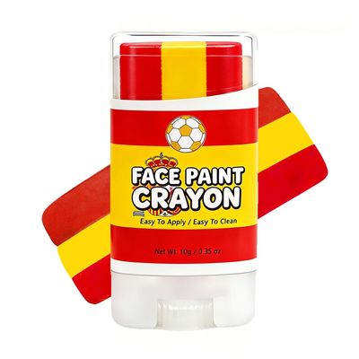 Red Yellow and Red Eye Black, Spain Flag Face Paint Sticks for World Cup Fans, Body Paint Sticks for Rugby, Baseball and Soccer Athletes, Patriotic Sports-Themed Makeup (Spain)