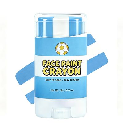 Blue White and Blue Face Paint Stick, Argentina Flag Face Paint Stick for 2026 World Cup Fan, Waterproof & Sweatproof Eye Black Stick for Rugby, Softball, Baseball And Football Players (ARG)