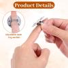 5Pcs Mini Nail Art Palette Ring, Metal Manicure Palette Finger Rings view 3