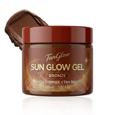 Carotene Bronze Tanning Gel, 150ml / 5.07 fl. oz, Beach Shimmer & Tan Boost with Carrot & Coconut Oil, Instant Glow Hydrating Formula for All Skin Types