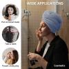 HomeDecorArt Navy Blue Ombre Microfiber Wrap Ultra Absorbent Hair Towel, Modern Gradient Abstract Art with Buttons Hair Cap Drying Towel Turban Bath Hair Wrap for Woman 26x10in view 2