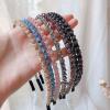 Glimbely Thin Crystal Headband for Women Fashion Rhinestone Hairband Elegant Non-slip Hair Hoops Accessories for Daily, Dates & Party Wear (White) view 3