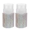 2 Pack Rhinestone Pump Dispenser Bottles for Makeup Remover view 1