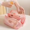 SHYYOULQE Ventilated Mesh Makeup with Removable Dividers & Carry Handle for Travel Gym Essentials Travel Cosmetic Organiser with Compartments view 3