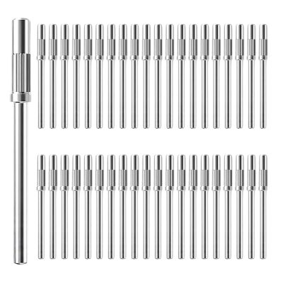 Aiuulu 40 Pcs Small Mandrel Nail Drill Bit, 3.1MM Mini Sanding Band for Electric Drills File Machine Manicure Accessory (40)