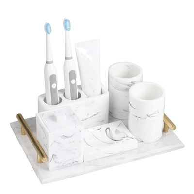 Home Nordic Bathroom Five-piece Wash Set Supplies Brushing Cup Gargle Decoration