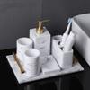 Home Nordic Bathroom Five-piece Wash Set Supplies Brushing Cup Gargle Decoration view 3