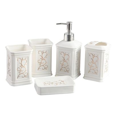 Ceramic Bathroom Five-piece Toiletries Set Mouthwash Cup Toothbrush Holder