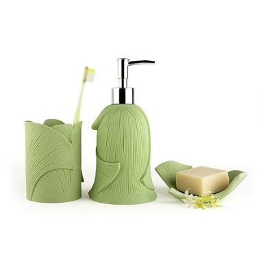 Sandstone Bathroom Three-piece Kit Toiletries Cleaning Appliances Bath Set Bottle