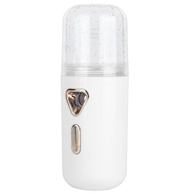 RASTKY Facial Humidifier Mini Portable Nano Atomization USB Charging Face Mist Sprayer for Dry Skin 30ml Mini Facial Humidifier Friends and Family (White)