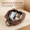 THTCSQ Christian Gifts,Leather Toiletry Bag for Men, Personalized Travel Toiletry Organizer,Bible Verse Faith Religious Birthday Inspirational Gifts (Philippians 4:13) view 3