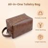 THTCSQ Christian Gifts,Leather Toiletry Bag for Men, Personalized Travel Toiletry Organizer,Bible Verse Faith Religious Birthday Inspirational Gifts (Philippians 4:13) view 4